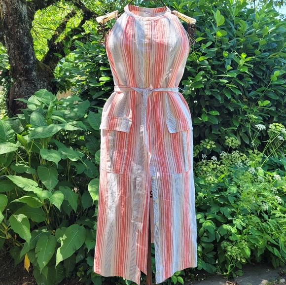 Gap Striped Button-Up Midi Sleeveless Tank Dress Size XS - Picture 3 of 10